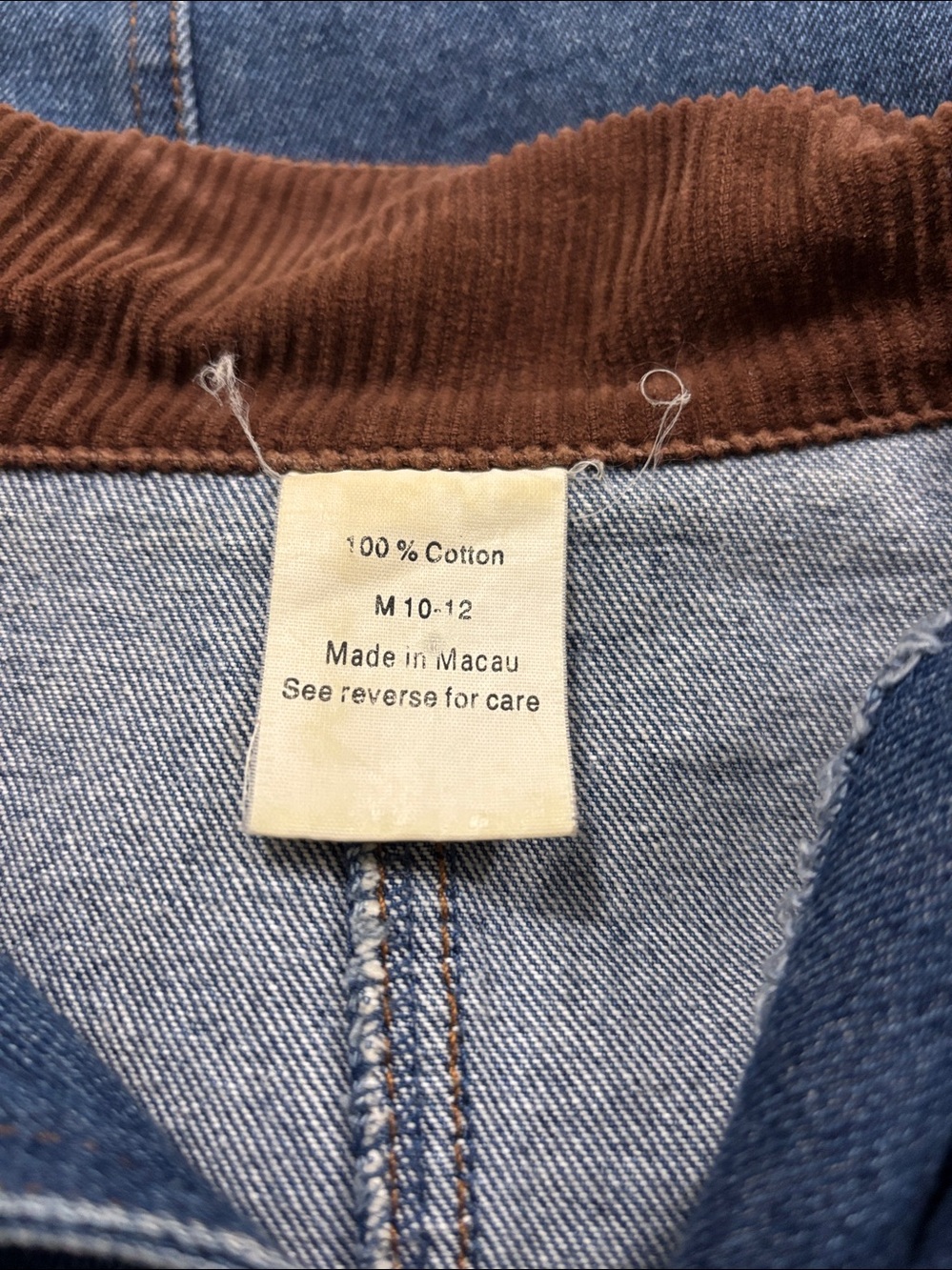Vintage Chore Coat Womens Denim Corduroy Cuff Collar Utility Rugged Homestead M - Picture 10 of 10